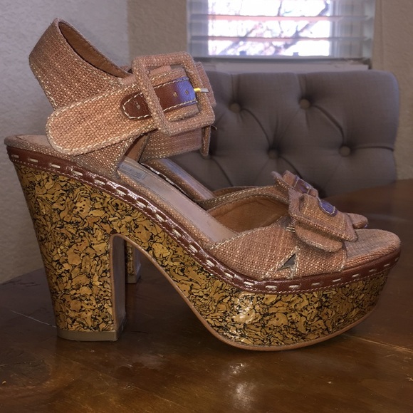 Sole Society Shoes - 😍 Sole Society Cork platform heels sz 8 🔥
